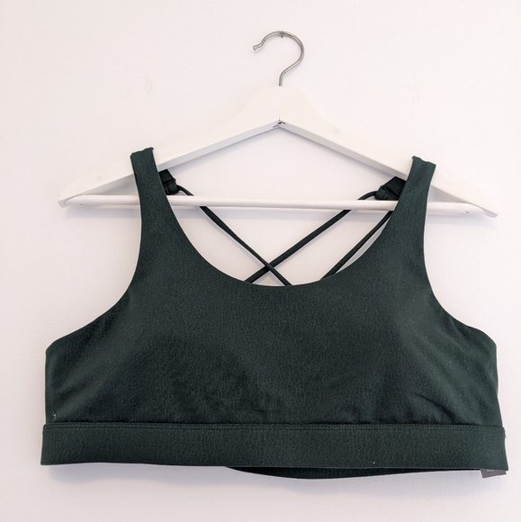 FWD Hunter Green Cross back sports bra with pads size XL - Picture 1 of 7